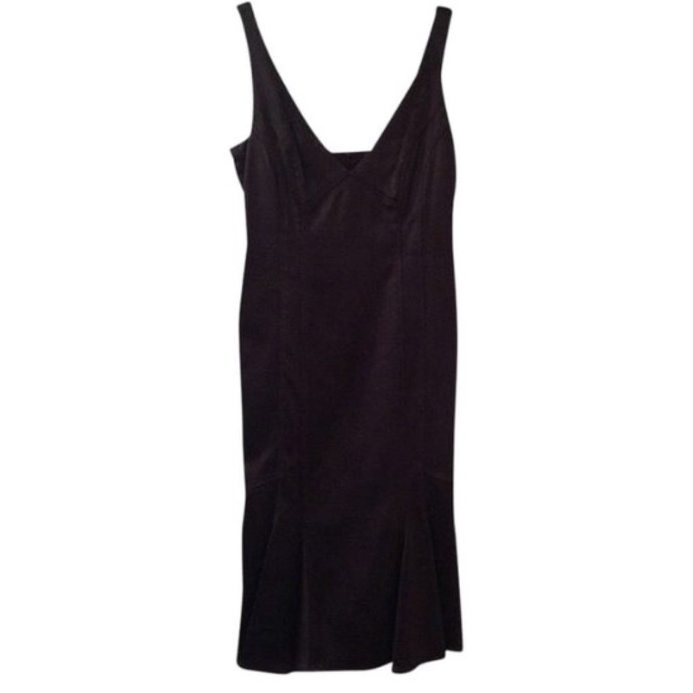 David Meister Black Silk Cocktail Dress 8